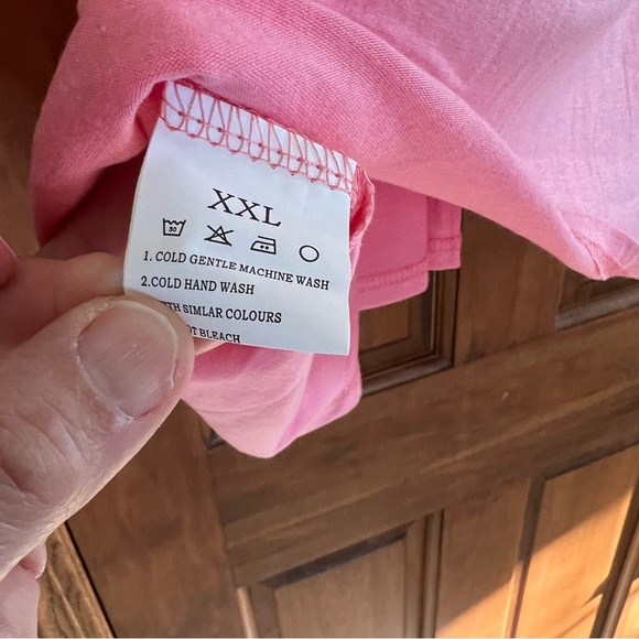 Pink Ruffle Tie-Front Top-XXL - Picture 3 of 4